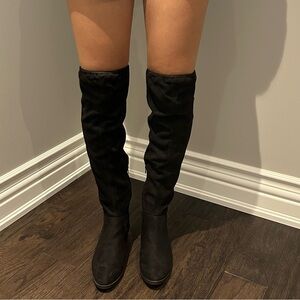 Thigh high adjustable boots